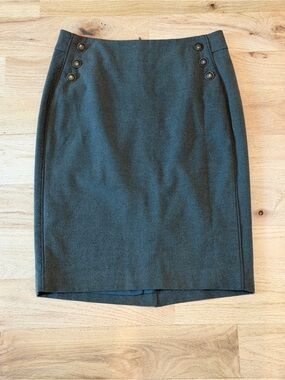 Classic Wool-Blend Pencil Skirt